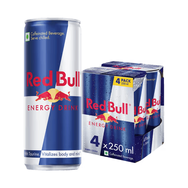 Red Bull Energy Drink, 250 ml (Pack of 4)